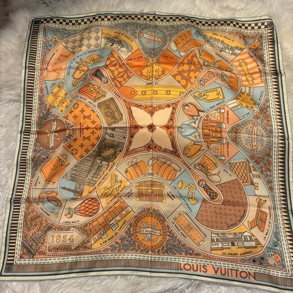 LOUIS VUlTTON luxury vibes 35x35 custom made design scarf ‼️LAST INE LEFT